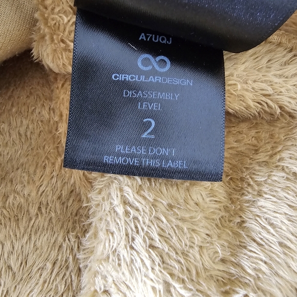 The North Face Fleece Jacket full zip gold size Small fuzzy cozy deep pile - Picture 9 of 11